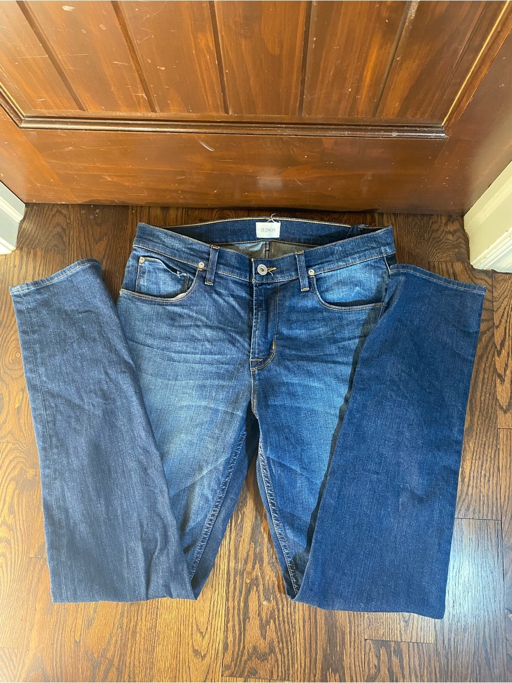 Hudson Jeans Men 32 Sartor Relaxed Skinny Jeans Dark Navy